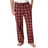 Amazon Essentials Men’s Cotton Poplin Straight-Fit Pajama Pants with Pockets, Elastic Waist, Drawstring(Burgundy Rust Mix Plaid)