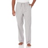 Amazon Essentials Men’s Cotton Poplin Straight-Fit Pajama Pants with Pockets, Elastic Waist, Drawstring(Grey Plaid)