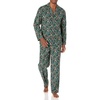 Amazon Essentials Men’s Flannel Pajama Set(Black Folkloric)