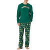 Amazon Essentials Men’s Flannel Pant and Long-Sleeve T-Shirt Pajama Set(Hogwarts Letters)