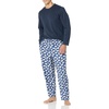 Amazon Essentials Men’s Flannel Pant and Long-Sleeve T-Shirt Pajama Set(Navy Polar Bear)