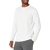 Amazon Essentials Men’s Long Sleeve Moisture Wicking Performance Tech Workout Crew Neck T-Shirt(White)