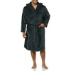 Amazon Essentials Men’s Mid-Length Plush Bathrobe(Charcoal)