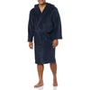Amazon Essentials Men’s Mid-Length Plush Bathrobe(Navy)