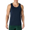 Amazon Essentials Men’s Quick Dry Tech Stretch Active Sleeveless Gym Tank Top Workout Shirt(Navy)