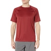 Amazon Essentials Men’s Slim-Fit Short-Sleeve Quick-Dry UPF 50 Swim Tee, Breathable Stretchable Fabric, Raglan Seams(Brick Red)