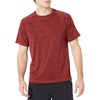 Amazon Essentials Men’s Slim-Fit Short-Sleeve Quick-Dry UPF 50 Swim Tee, Breathable Stretchable Fabric, Raglan Seams(Red Heather)
