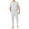 Amazon Essentials Men’s Super Soft Modal Cotton Pajama Set, T-Shirt and Full-Length Bottoms Loungewear(Grey Heather)
