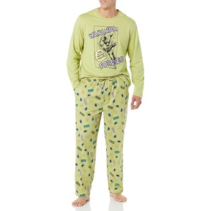 Amazon Essentials Disney | Marvel | Star Wars Men’s Flannel Pajama Sleep Sets(Marvel Black Panther)