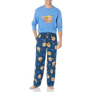 Amazon Essentials Disney | Marvel | Star Wars Men’s Flannel Pajama Sleep Sets(Star Wars Grogu – Mens)
