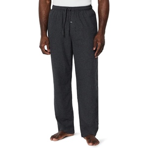 Amazon Essentials Men’s 100% Cotton Flannel Sleep Pant, Relaxed Fit Lounge Pants with Elastic Waist and Drawstring(Charcoal Heather)