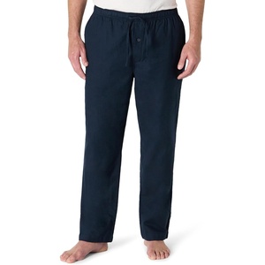 Amazon Essentials Men’s 100% Cotton Flannel Sleep Pant, Relaxed Fit Lounge Pants with Elastic Waist and Drawstring(Navy)