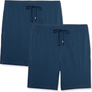 Amazon Essentials Men’s 7″ Cotton Knit Pajama Shorts, Loungewear, Pack of 2(Indigo)