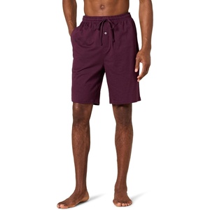 Amazon Essentials Men’s 9″ Knit Pajama Shorts with Elastic Waist and Drawstring, Loungewear (Available in Big & Tall)(Burgundy)
