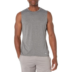Amazon Essentials Men’s Active Quick Dry Moisture-Wicking Tech Stretch Lightweight Sleeveless Muscle Shirt(Black Heather)