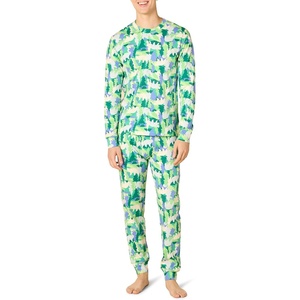 Amazon Essentials Men’s Knit Pajama Set(Holiday Bear)