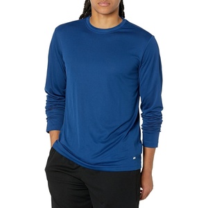 Amazon Essentials Men’s Long Sleeve Moisture Wicking Performance Tech Workout Crew Neck T-Shirt(Navy)