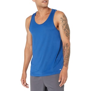 Amazon Essentials Men’s Quick Dry Tech Stretch Active Sleeveless Gym Tank Top Workout Shirt(Bright Blue)