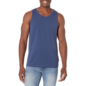 Amazon Essentials Men’s Regular-Fit Sleeveless Tank Tops(Blue Heather)