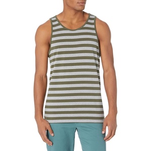Amazon Essentials Men’s Regular-Fit Sleeveless Tank Tops(Dark Green/Light Grey Heather)