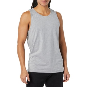 Amazon Essentials Men’s Regular-Fit Sleeveless Tank Tops(Light Grey Heather)