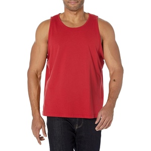 Amazon Essentials Men’s Regular-Fit Sleeveless Tank Tops(Red)