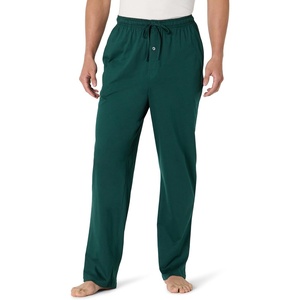 Amazon Essentials Men’s Relaxed-Fit Lightweight Cotton Knit Lounge Pajama Pants(Dark Green)