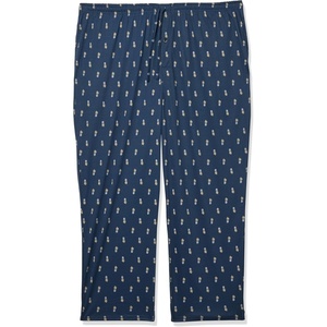 Amazon Essentials Men’s Relaxed-Fit Lightweight Cotton Knit Lounge Pajama Pants(Navy Pineapple)