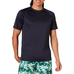 Amazon Essentials Men’s Slim-Fit Short-Sleeve Quick-Dry UPF 50 Swim Tee, Breathable Stretchable Fabric, Raglan Seams(Dark Navy)
