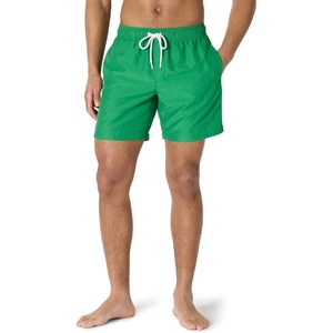 Amazon Essentials Men’s Swim Trunks with Mesh Lining, Pockets, Drawstring Closure(Dark Green)