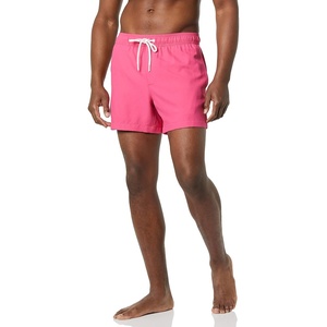 Amazon Essentials Men’s Swim Trunks with Mesh Lining, Pockets, Drawstring Closure(Hot Pink)