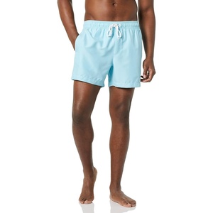 Amazon Essentials Men’s Swim Trunks with Mesh Lining, Pockets, Drawstring Closure(Light Blue)