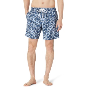Amazon Essentials Men’s Swim Trunks with Mesh Lining, Pockets, Drawstring Closure(Navy White Posey Floral)