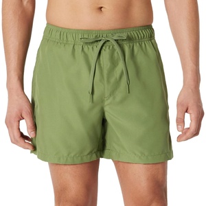 Amazon Essentials Men’s Swim Trunks with Mesh Lining, Pockets, Drawstring Closure(Olive)