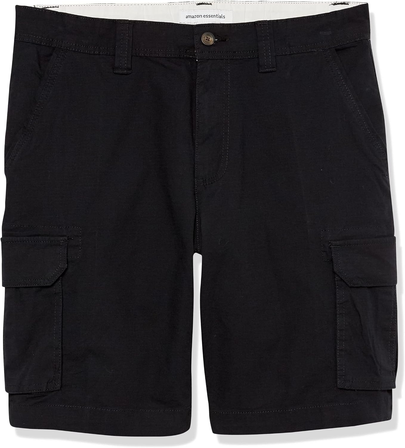 image:imageAmazon Essentials Mens 10 25cm Lightweight Cotton Blend Stretch Cargo ShortsBlack