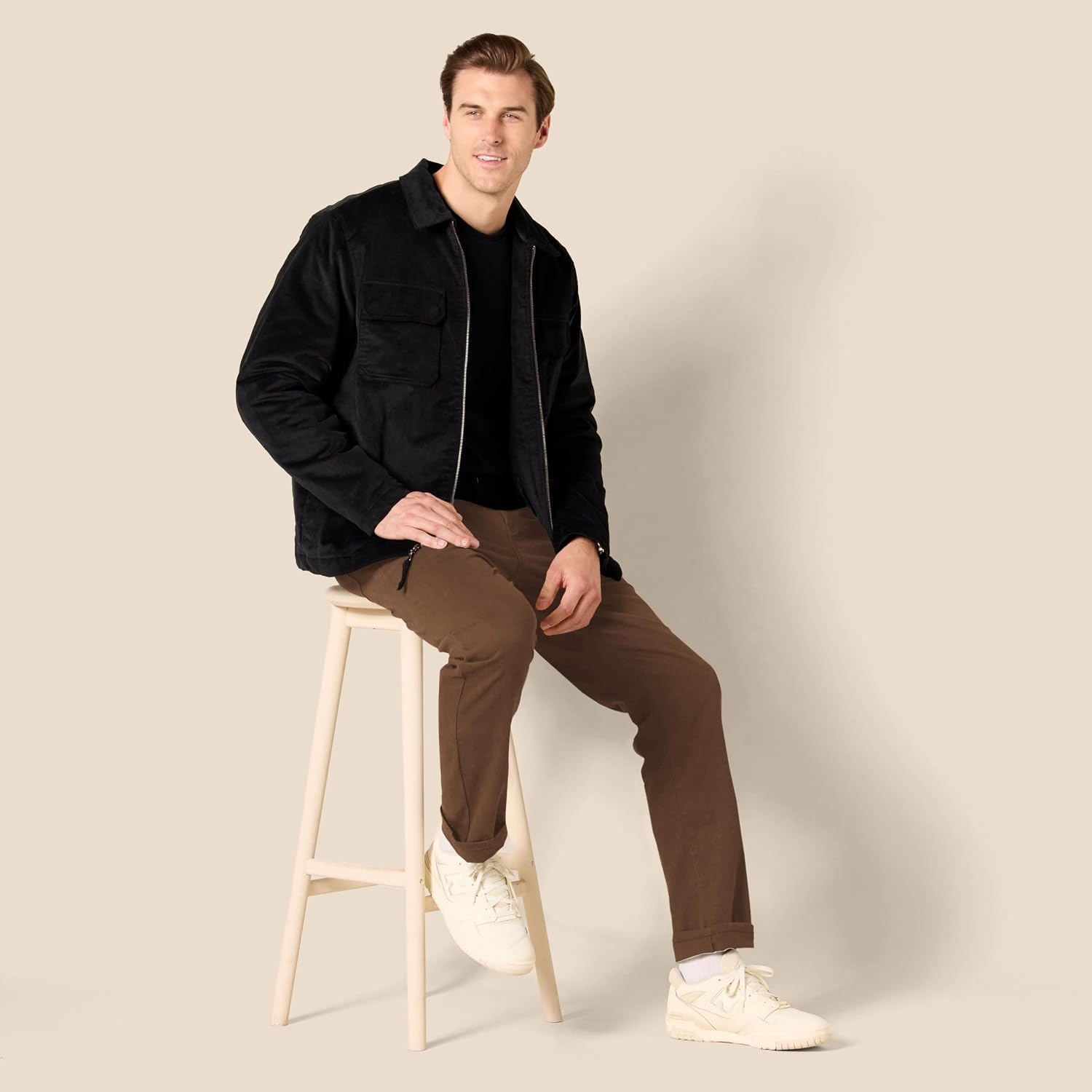 image:imageAmazon Essentials Mens 5Pocket Stretch Twill Casual PantsBrown