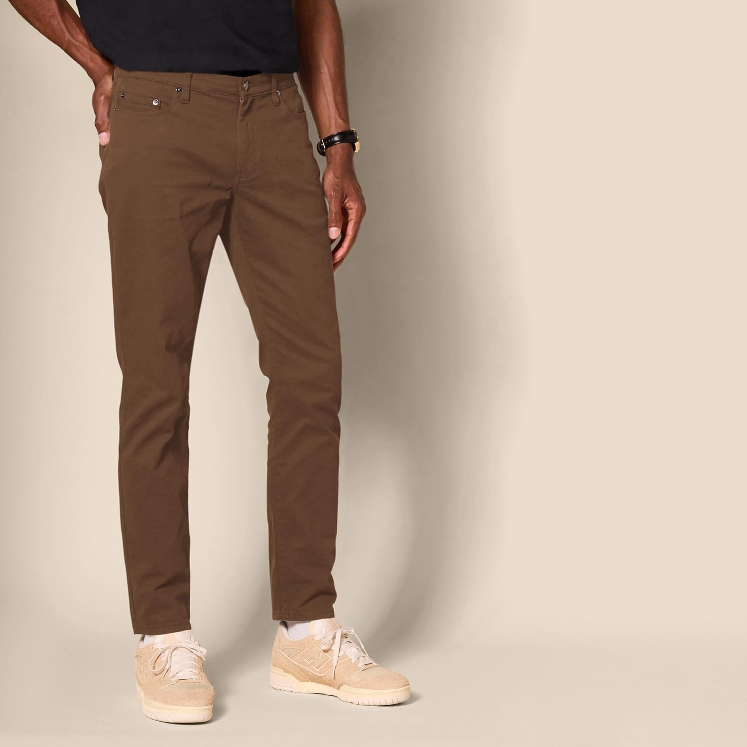 image:imageAmazon Essentials Mens 5Pocket Stretch Twill Casual PantsBrown