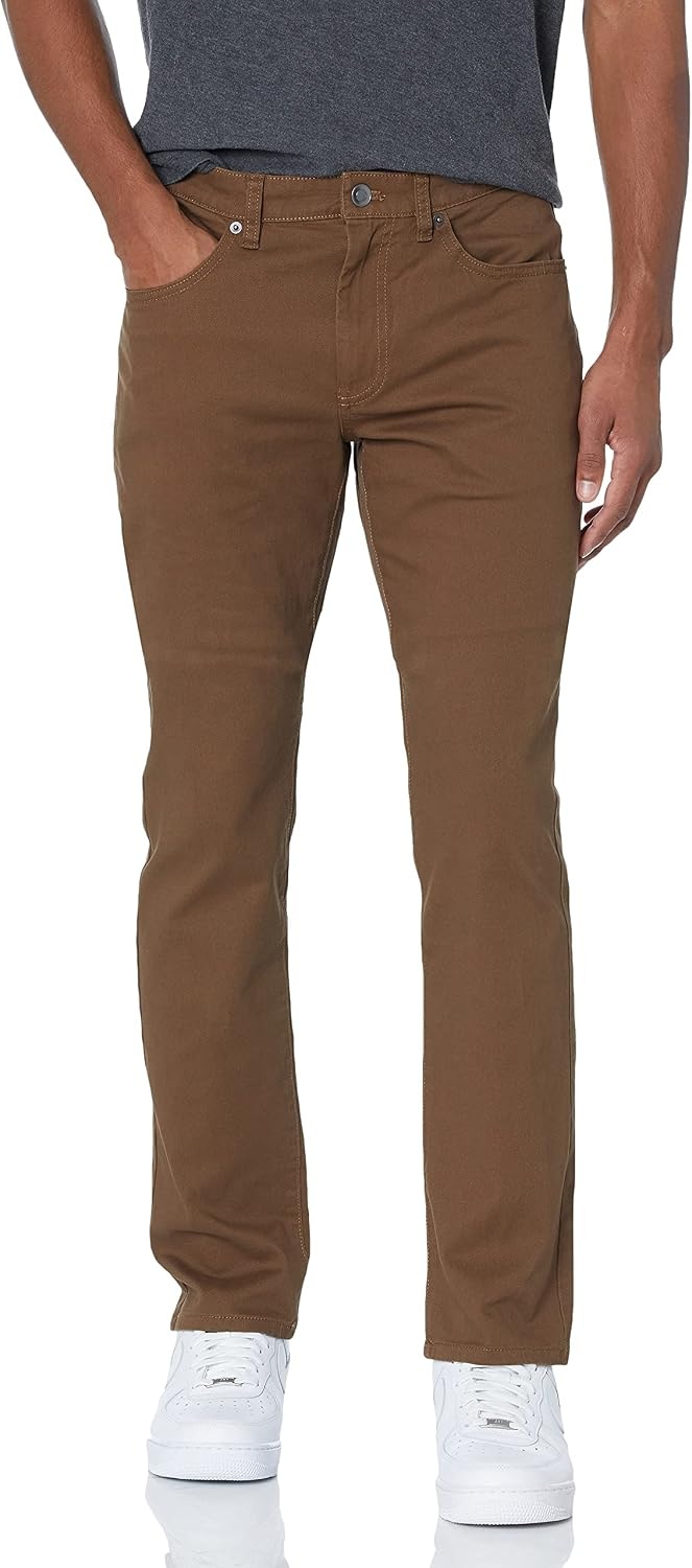 image:imageAmazon Essentials Mens 5Pocket Stretch Twill Casual PantsBrown