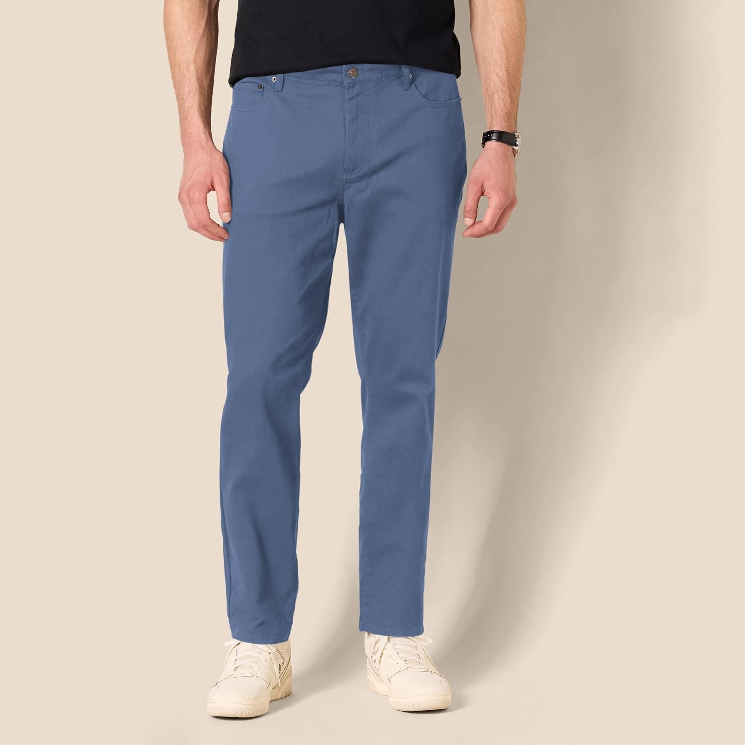 image:imageAmazon Essentials Mens 5Pocket Stretch Twill Casual PantsIndigo Blue
