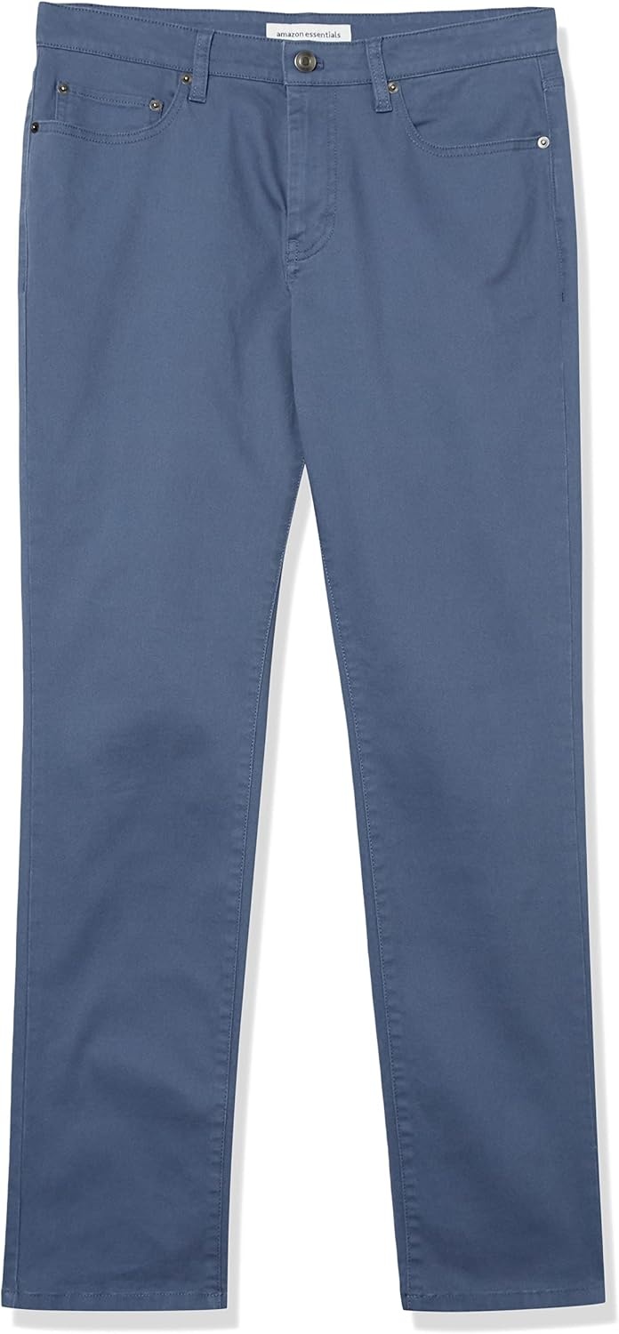 image:imageAmazon Essentials Mens 5Pocket Stretch Twill Casual PantsIndigo Blue