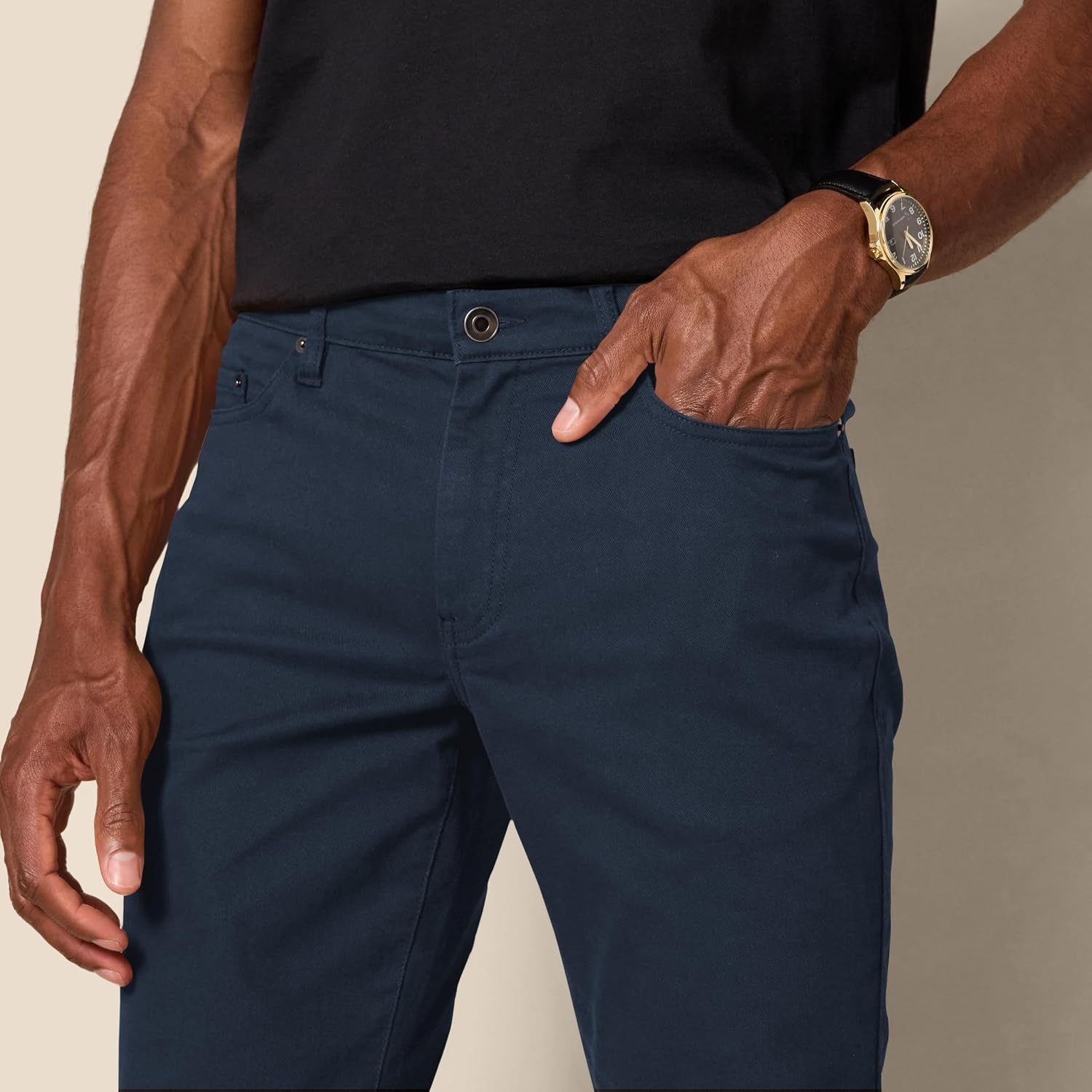 image:imageAmazon Essentials Mens 5Pocket Stretch Twill Casual PantsNavy