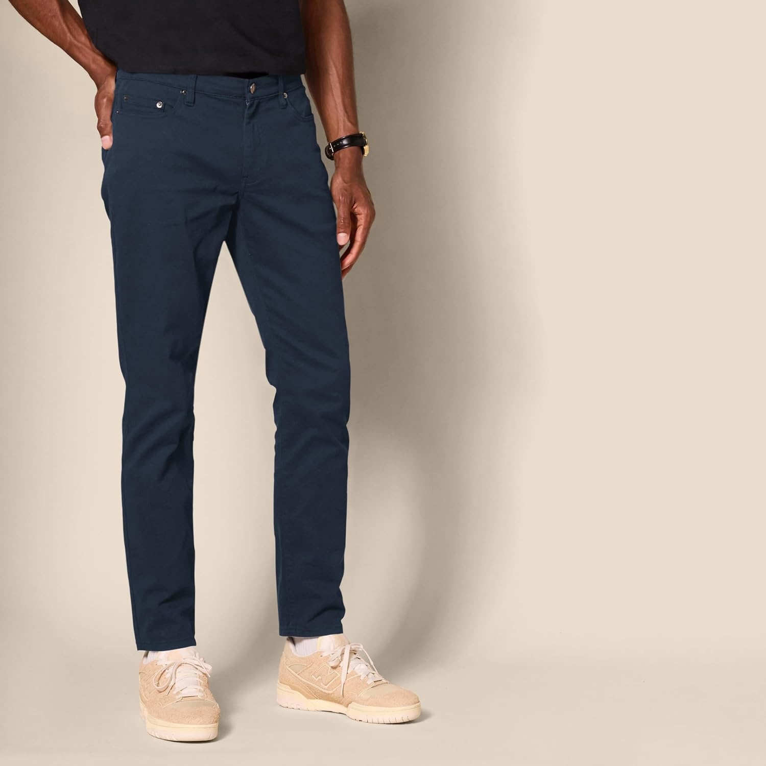 image:imageAmazon Essentials Mens 5Pocket Stretch Twill Casual PantsNavy