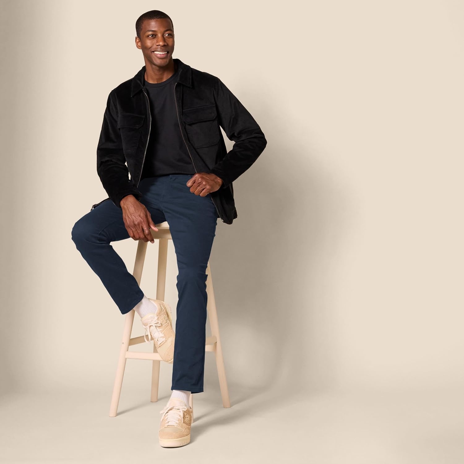 image:imageAmazon Essentials Mens 5Pocket Stretch Twill Casual PantsNavy