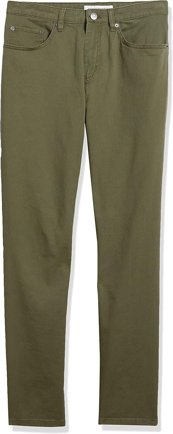 image:imageAmazon Essentials Mens 5Pocket Stretch Twill Casual PantsOlive