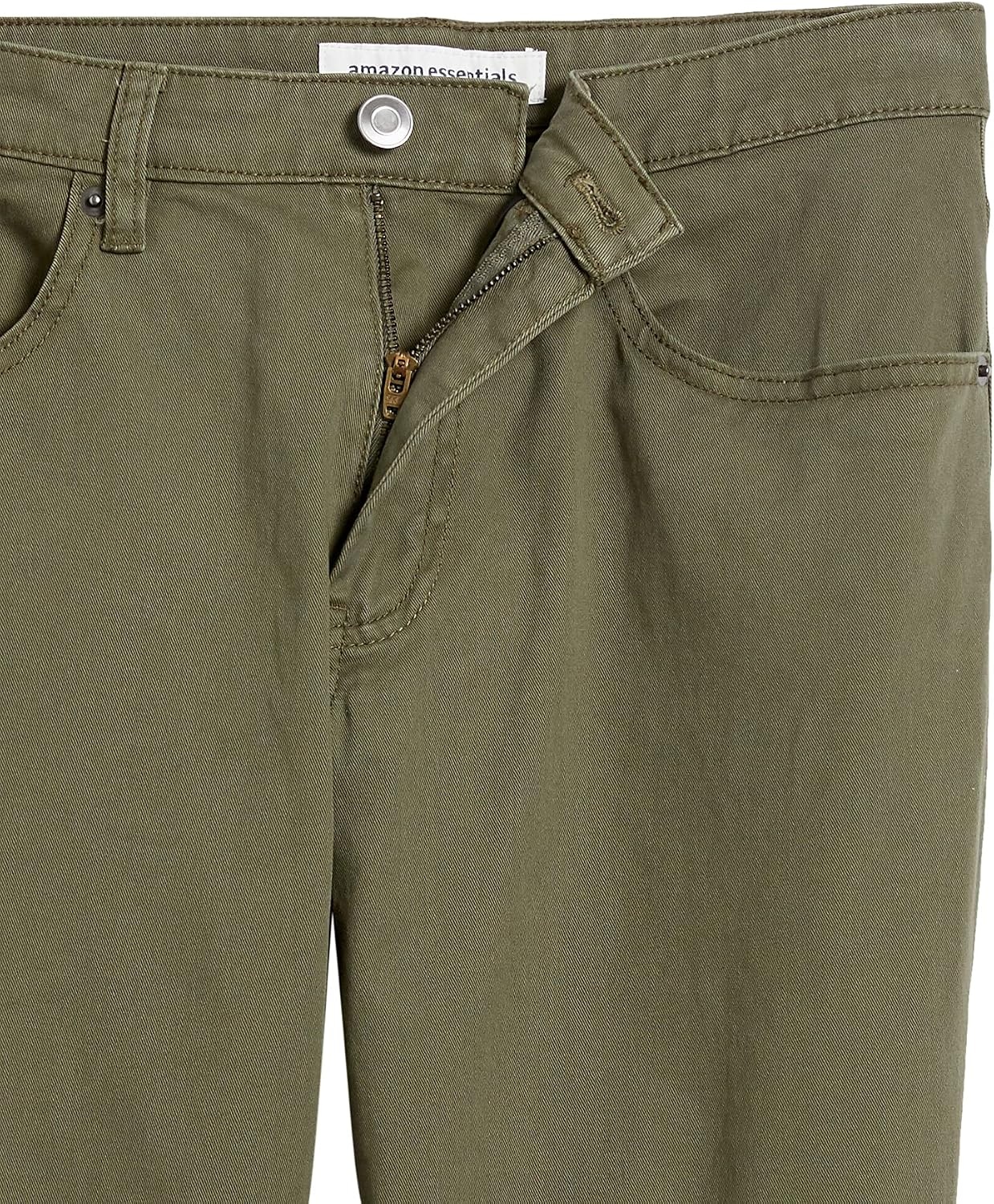 image:imageAmazon Essentials Mens 5Pocket Stretch Twill Casual PantsOlive