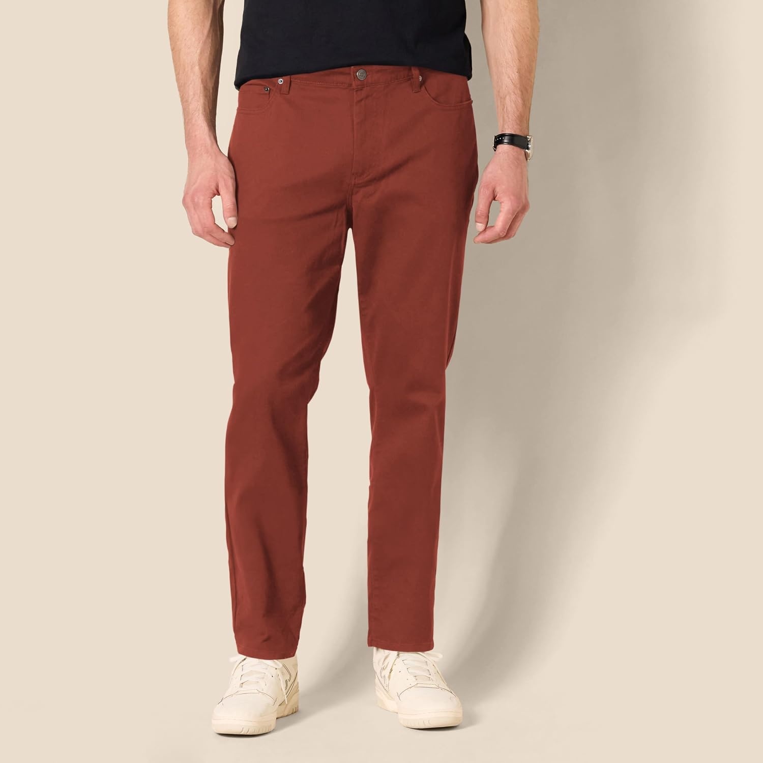 image:imageAmazon Essentials Mens 5Pocket Stretch Twill Casual PantsRust