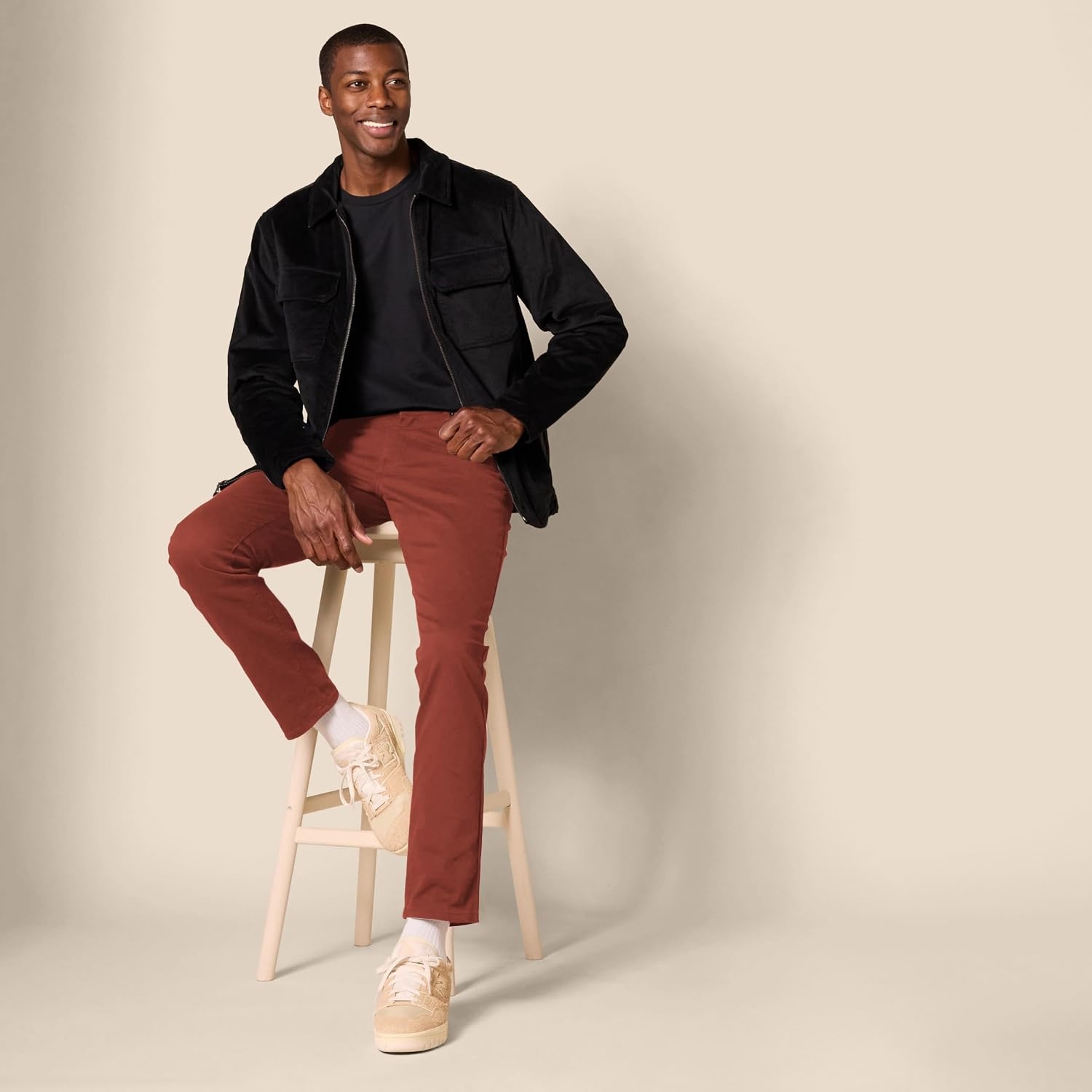 image:imageAmazon Essentials Mens 5Pocket Stretch Twill Casual PantsRust
