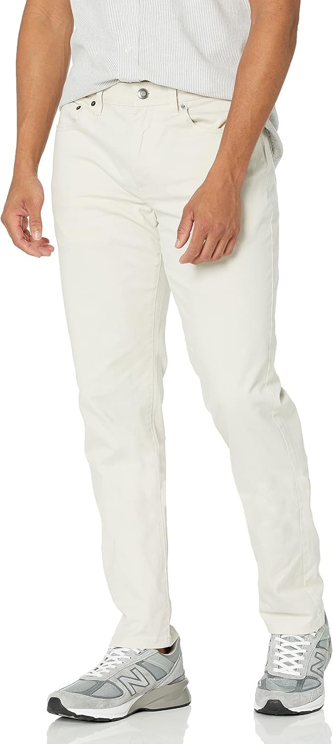 image:imageAmazon Essentials Mens 5Pocket Stretch Twill Casual PantsStone