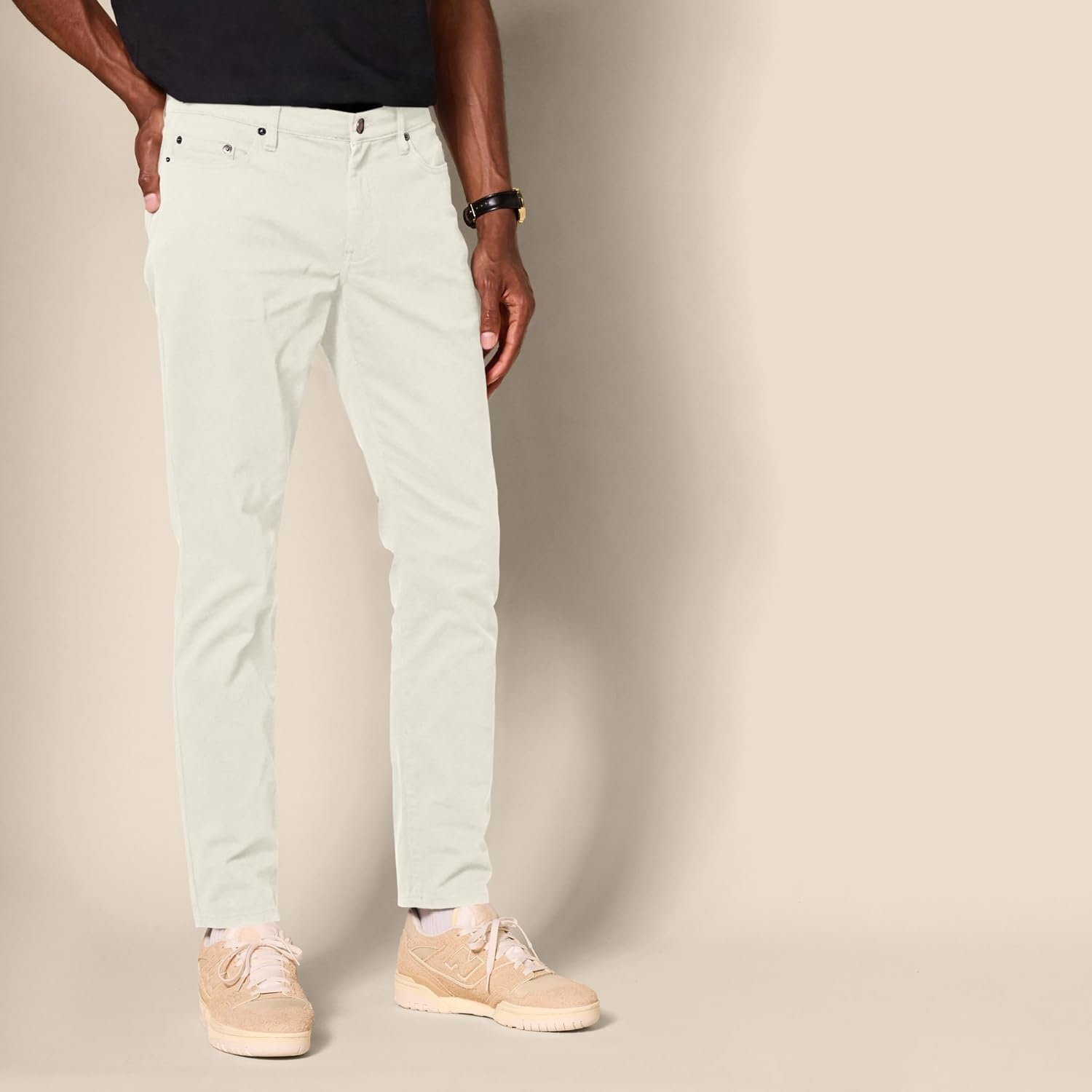 image:imageAmazon Essentials Mens 5Pocket Stretch Twill Casual PantsStone