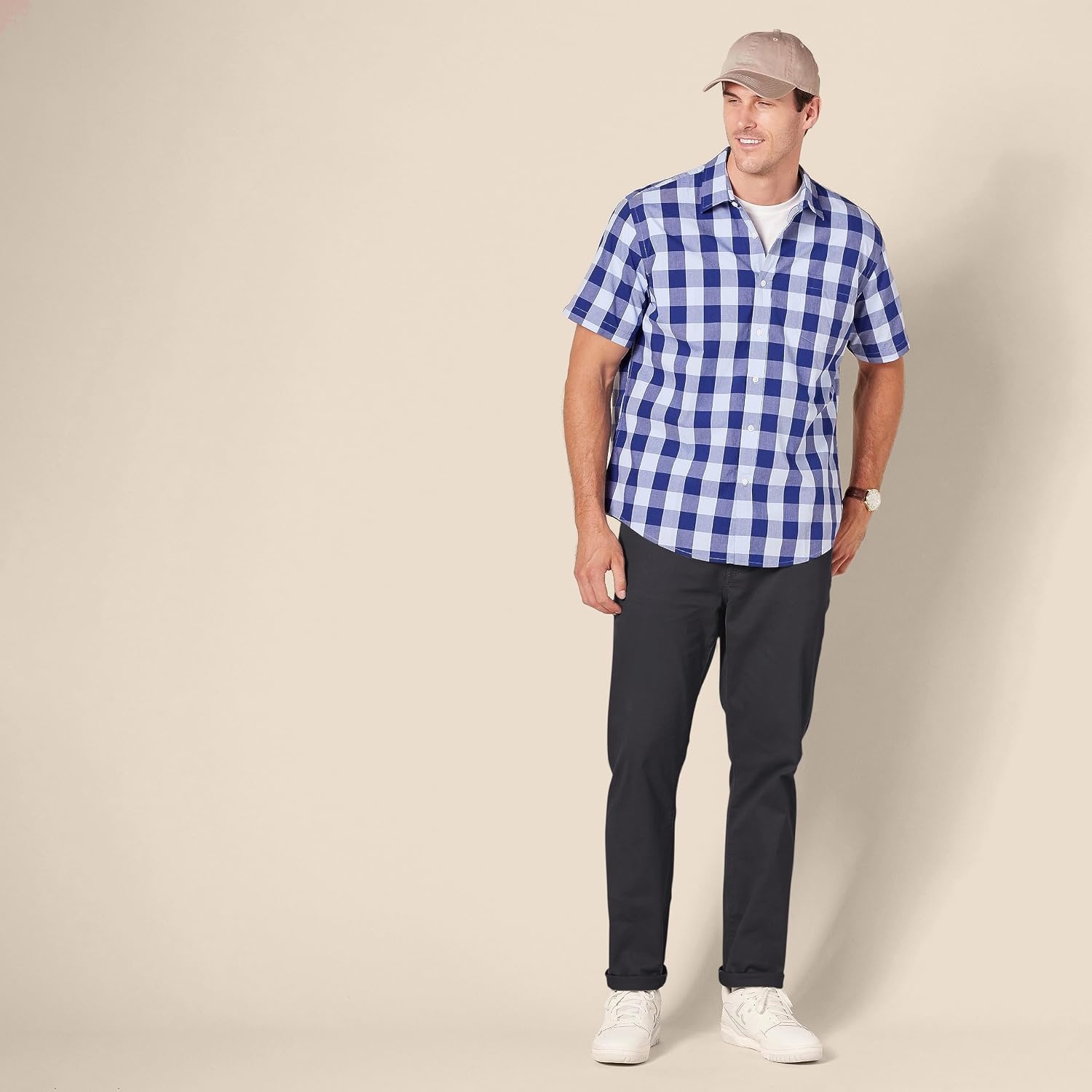 image:imageAmazon Essentials Mens 5Pocket Stretch Twill PantsAsphalt